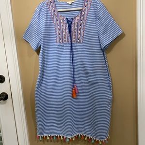 ODDY Summer Dress w/tassel hem